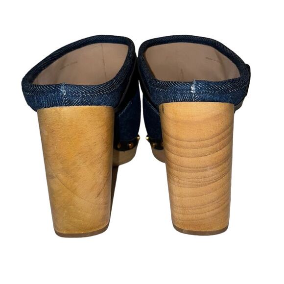 Brand New Veronica Beard Dacey Blue Denim Clogs Mule Size 9 - Picture 6 of 12